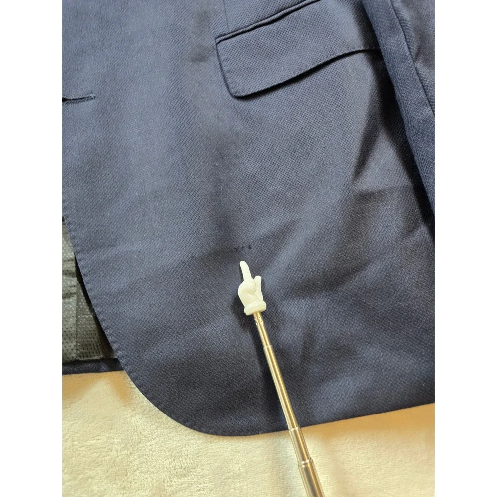 Hugo Boss Blazer Mens 46L 46 Navy Blue 100% Virgin Wool Jeffery Sport Coat